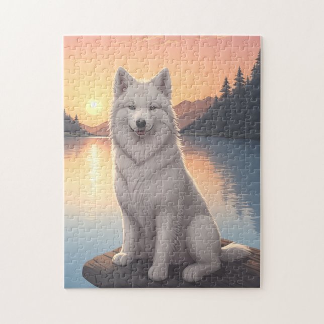 Samoyed Dog   Pussel (Vertikal)