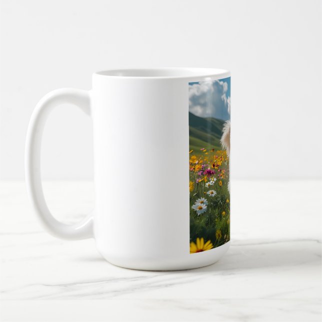 Samoyed Elegant Coffee Mugg (Vänster)