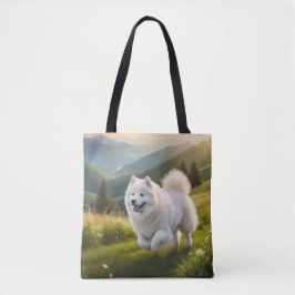 Samoyed Elegant Shoulder Tote Bag Tygkasse