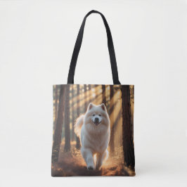 Samoyed Elegant Shoulder Tote Bag Tygkasse