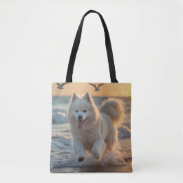 Samoyed Elegant Shoulder Tote Bag Tygkasse