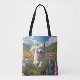 Samoyed Elegant Shoulder Tote Bag Tygkasse