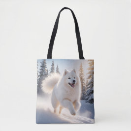 Samoyed Elegant Shoulder Tote Bag Tygkasse