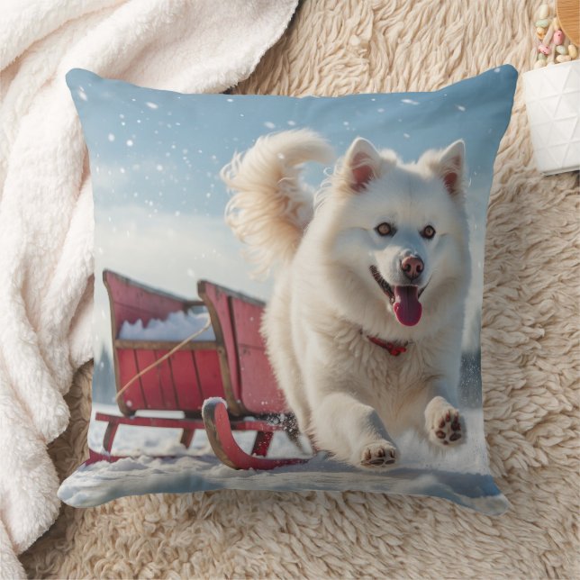 Samoyed Festive Helgdag jul Kudde (Filt)
