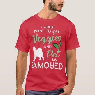 Samoyed Funny Vegan Hund älskare Owner Julafton Bi T Shirt
