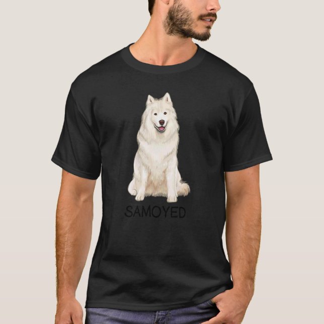 Samoyed Galen Hund T Shirt (Framsida)