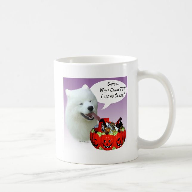Samoyed Halloween Candy Kaffemugg (Höger)