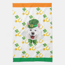 Samoyed Hem Deko St Patricks Day Kökshandduk