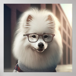 Samoyed Hipster Hund Poster