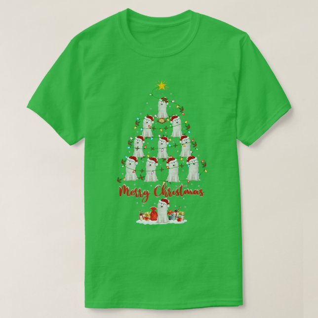 Samoyed Hund älskare Julafton Matching Santa Samoy T Shirt (Design framsida)