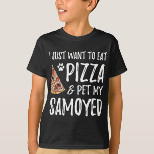 Samoyed Hund älskare Pizza Rolig hund Mamma Gift T Shirt
