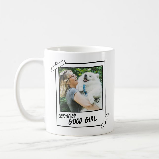 Samoyed Hund "Auktoriserad Bra Boy" Photo Kaffemugg (Vänster)