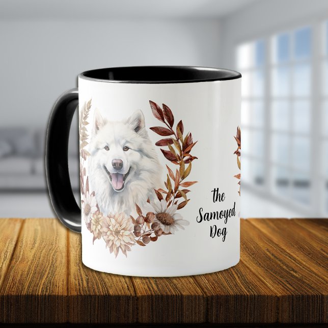 Samoyed Hund Autumn WAN Mugg (Skapare uppladdad)