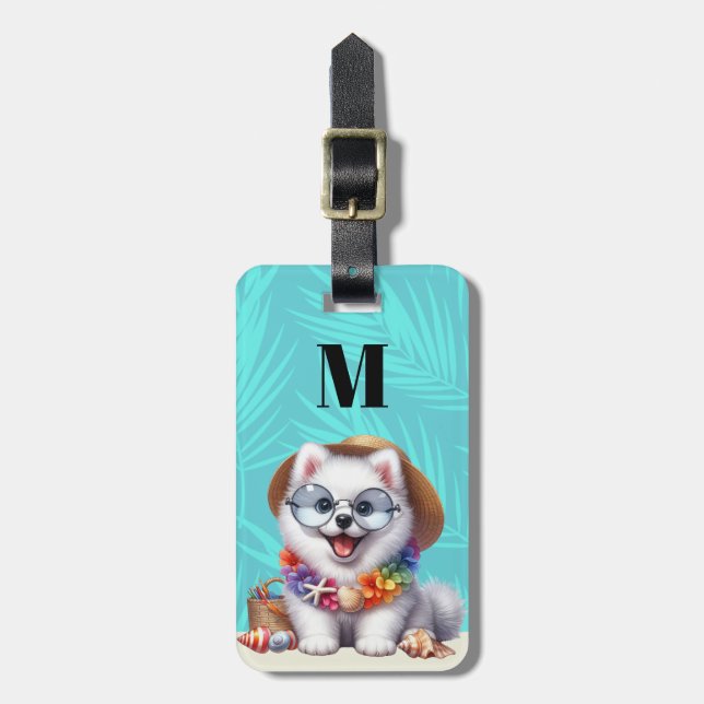 Samoyed Hund Bagagebrickor (Vertikal Framsida)