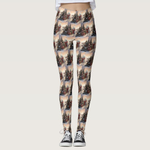 Samoyed Hund i Snö jul Leggings