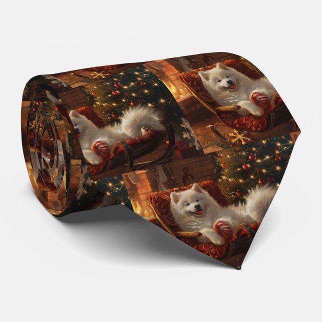 Samoyed Hund jul Festive Slips (Rullad)