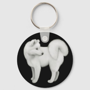 Samoyed Hund Keychain Nyckelring