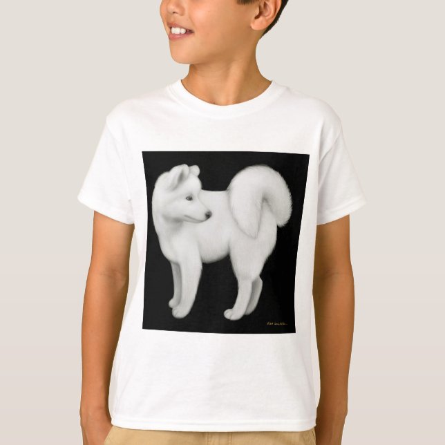 Samoyed Hund Kids Sweatshirt T Shirt (Framsida)