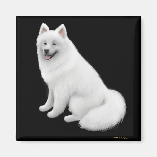 Samoyed Hund Magnet (Framsidan)