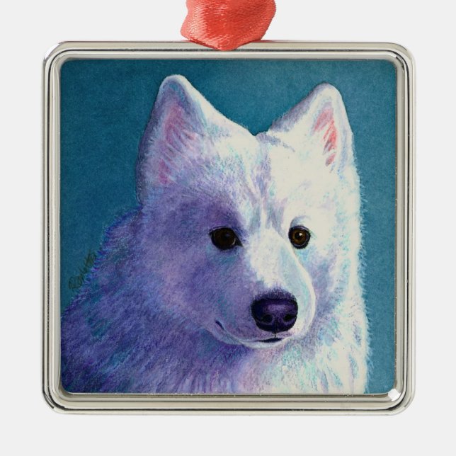 Samoyed Hund Ornament - "Buddha" (Framsidan)