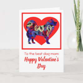 Samoyed Hund Red Valentine Day Greeting Card Tack Kort