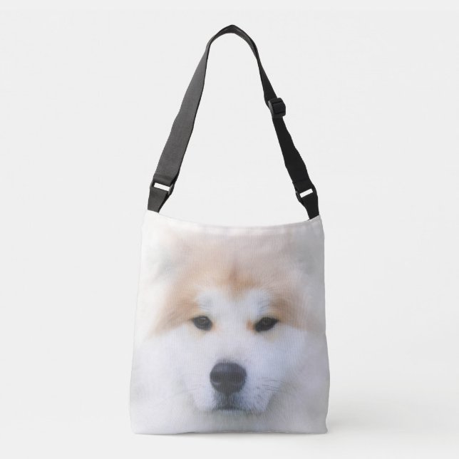 SAMOYED HUND ’SNÖ KUNG’ AXELVÄSKA (Framsida)