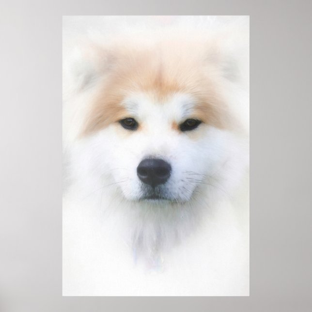 SAMOYED HUND ’SNÖ KUNG’ POSTER (Framsidan)