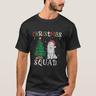 Samoyed Hund Squad Boys Girls Kids Julgran L T Shirt