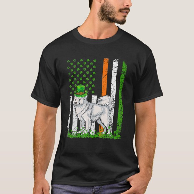 Samoyed Hund St patricks day Hund Irish Gift T Shirt (Framsida)