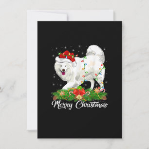 Samoyed hundälskare Matchning Santa hatt Samoyed j Inbjudningar