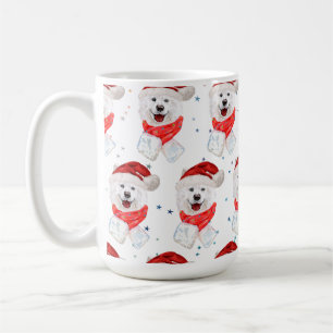 Samoyed Hundras Julstjärnor Kaffemugg