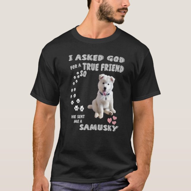 Samoyed Husky Mix Hund Quote Mamma Pappa Costume C T Shirt (Framsida)