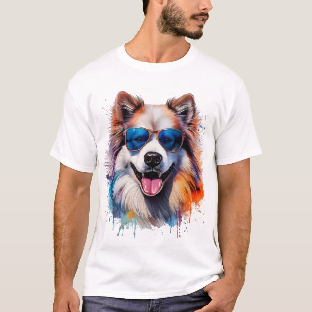 Samoyed i Färg T Shirt (Framsida)