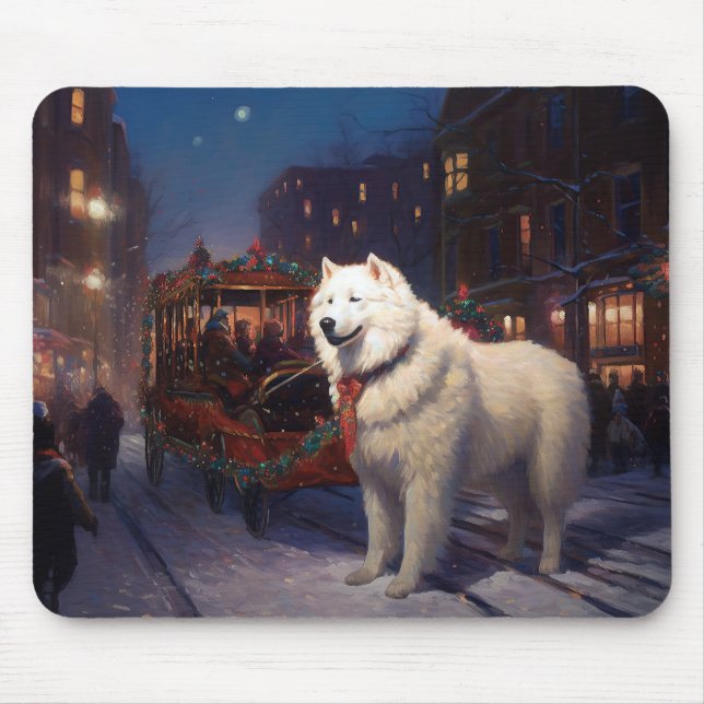 Samoyed jul Festive Season Musmatta (Framsidan)