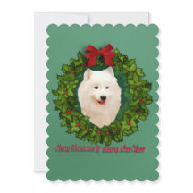 Samoyed jul Flat Card