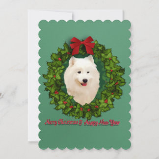 Samoyed jul Flat Card