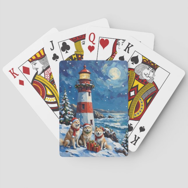 Samoyed jul fyr semester casinokort (Baksidan)