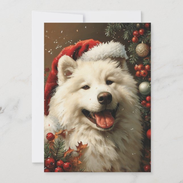 Samoyed jul julkort (Framsida)