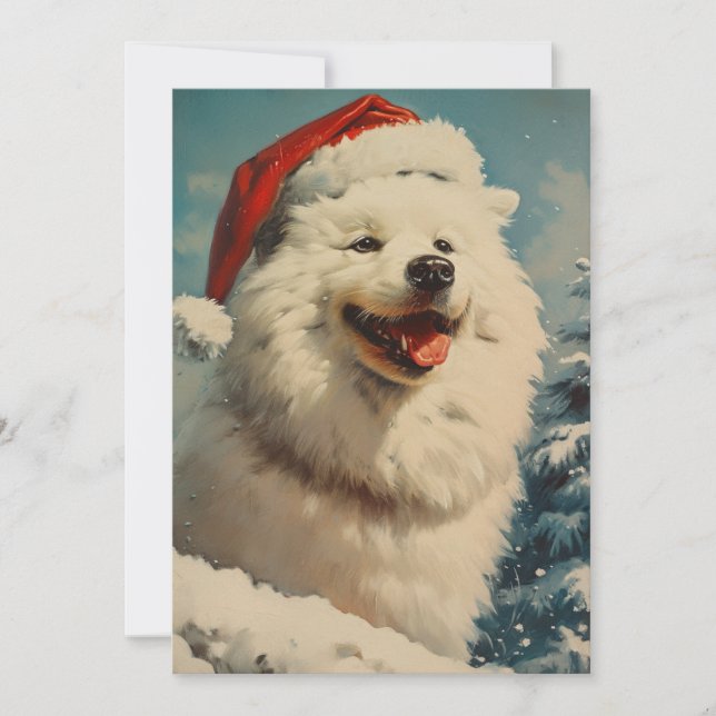 Samoyed jul julkort (Framsida)