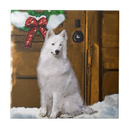 Samoyed jul kakelplatta
