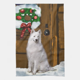 Samoyed jul kökshandduk
