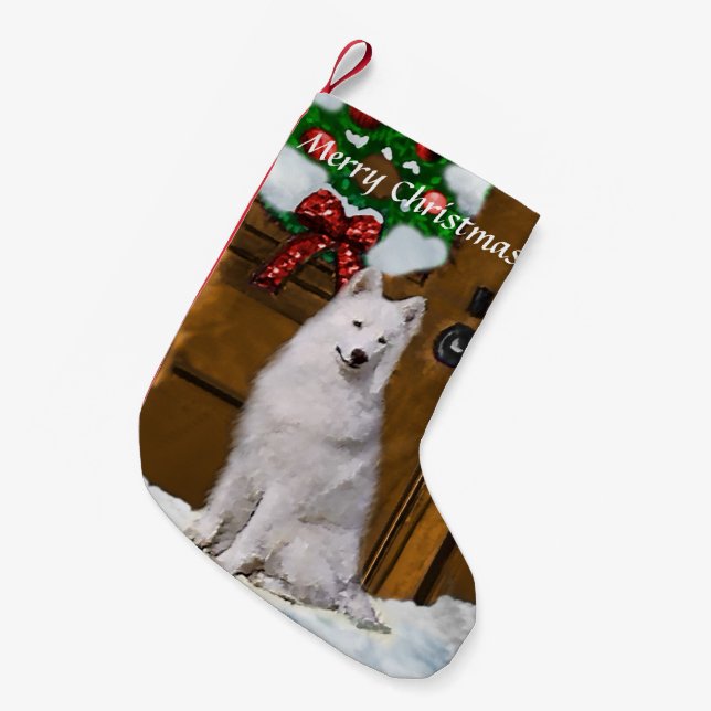 Samoyed jul liten julstrumpa (Framsidan (Hängande))