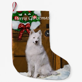 Samoyed jul liten julstrumpa