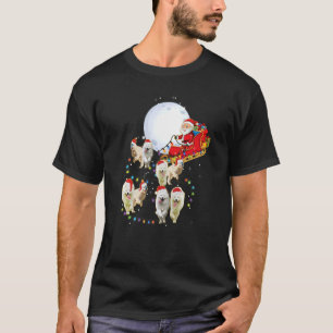 Samoyed jul Santa Sleigh Hund Julafton T Shirt