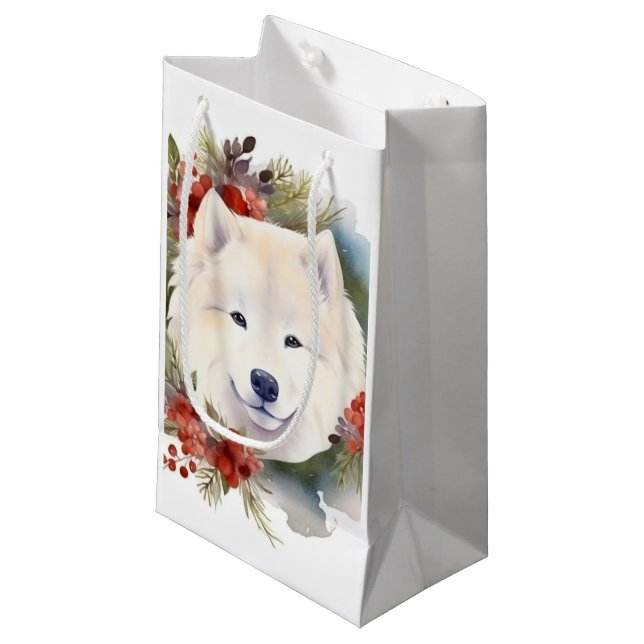 Samoyed jul Wandemin Festive Valp (Framsidan Vinklad)
