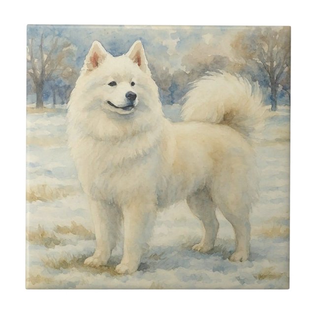 Samoyed Kakelplatta (Framsidan)