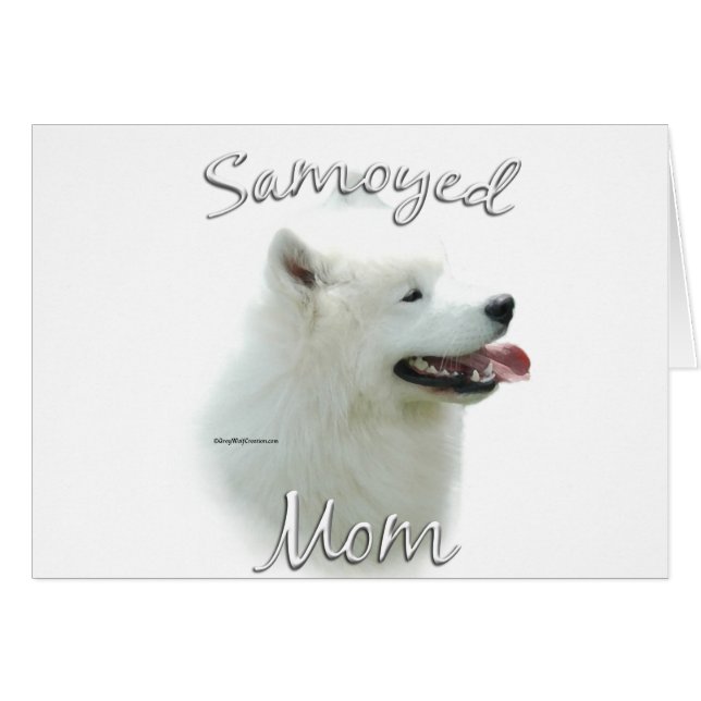 Samoyed Mamma 2 Hälsningskort (Framsidan Horizontal)