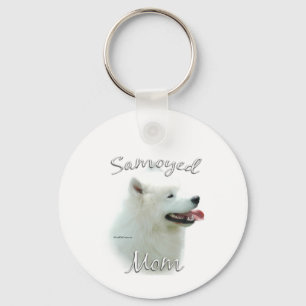 Samoyed Mamma 2 Nyckelring