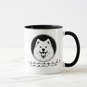 Samoyed Mamma Anpassad Etablerad Pop Art Samoyed Mugg