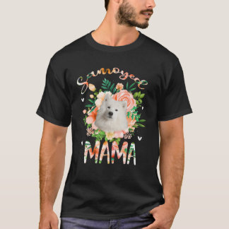 Samoyed Mamma blomma Rolig hund Älskare-gåva för M T Shirt